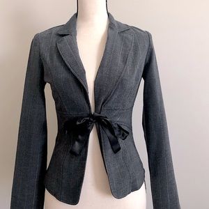 Guess Jeans Tie Front Gray Blazer S